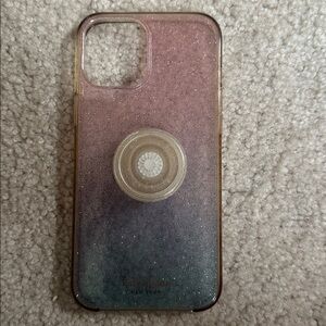 Kate Spade Pink and Blue Glitter Phone Case